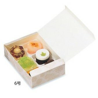 菊カートン 6号(500枚) 112×166×45mm 和菓子箱 パッケージ中澤 ※トレーは別売りです(取寄せ商品)(北海道・沖縄への発送は行っておりません)