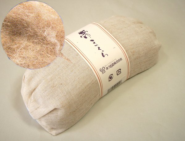 夏用麻素材の帯枕　枕紐付　夏の着物用、麻の帯枕　着付小物　暑い時期用