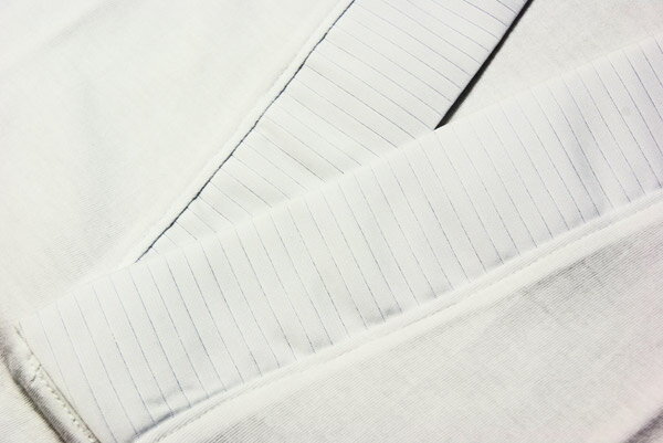 夏用Vネック半襦袢Tシャツタイプ白色駒絽半衿付半袖 メンズM/L/LLサイズ伸縮性メリアス襟が広がらないVネック　仕事、カジュアル着物、浴衣、作務衣に簡単着装　紳士和装小物