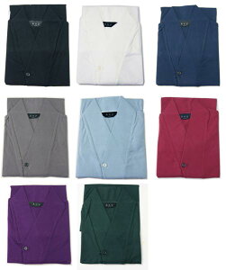 男物TシャツタイプVネック半襦袢　半衿タイプ衿　半袖 M/L/LLサイズ　8色　襟が広がらないVネック　仕事着物、浴衣、作務衣に　和装小物