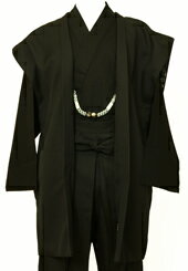 男物短羽織 武士スタイルに欠かせない 袖なし短羽織 シワ加工紬綿生地 誂え 9色から選べます 腕の取り回しが楽、動きやすい羽織 侍スタイル 武士姿 和装スーツ メンズ羽織【送料無料】