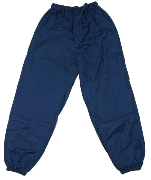 冬用作務衣　紺色綿紬生地　裏フリースわた入り　S/M/L/LLサイズ　カジュアル和雑貨