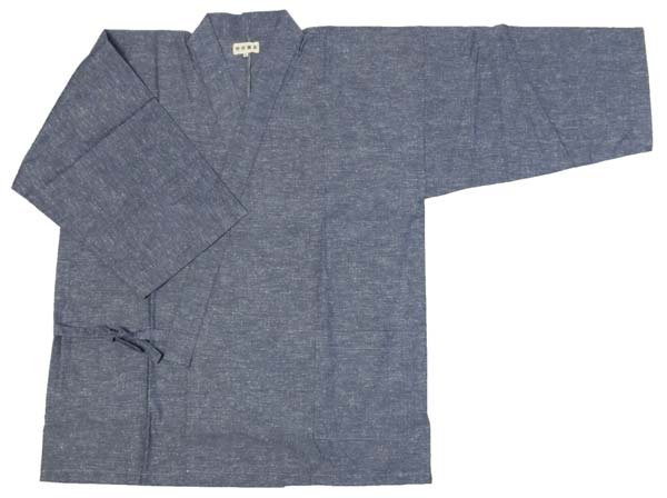 国産作務衣久留米国産　灰色グレー綿紬　S/M/L/LL夏以外3シーズン用　普段着、仕事、作業、などに男女兼用日本製さむえ