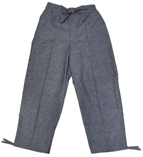 国産作務衣久留米国産　灰色グレー綿紬　S/M/L/LL夏以外3シーズン用　普段着、仕事、作業、などに男女兼用日本製さむえ
