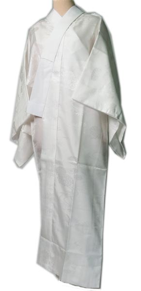 洗える白色長襦袢すぐに使えます　S・M・L・LLサイズ　フォーマル儀式用仕立上がり身単衣袖無双　白色半衿付　ポリエステルで家庭で洗える出来上がりの襦袢