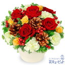 花キューピット【クリスマスフラワー】mm00-511087赤...