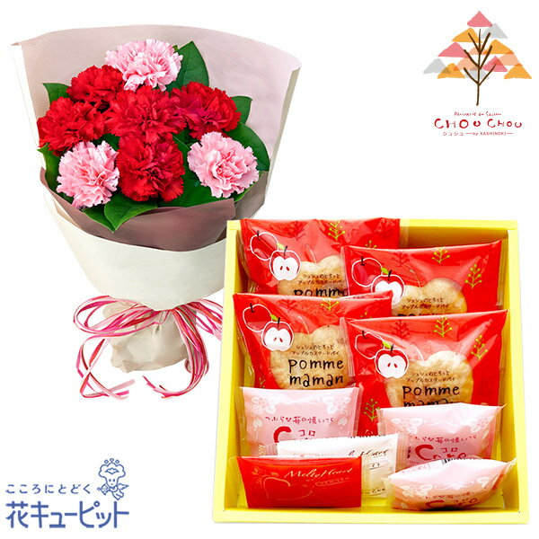 【母の日セットギフト】花キューピット お祝い 感謝 誕生日 祖母 義母 プレゼント カーネーションの ...