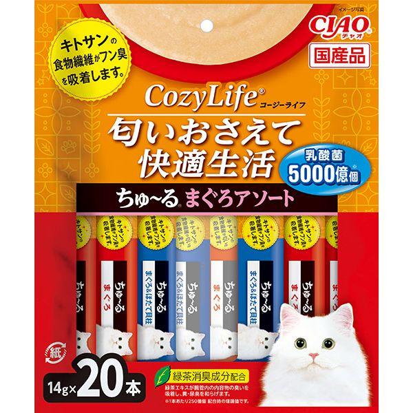 CIAO CozyLife ちゅ～る 20本入り まぐろアソートちゅーる チュール 猫 ねこ 猫おやつ 水分補給 水分 水 おやつ いなば ちゃおちゅーる チャオ Ciao 国産 日本 猫スナック 液体 液体おやつ