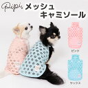 【2点購入で10％OFFクーポン】【 PiPi 】アイレット メッシュ キャミソール サックス/ピンク犬 いぬ 犬服 ペットウェア ドッグウェア 春服 夏服 春夏服 ミニチュアダックス 日焼け対策 女の子 かわいい おしゃれ