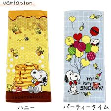 乐天商城 - も　　スヌーピー バスタオル大判 SNOOPY ハニー パーティータイム