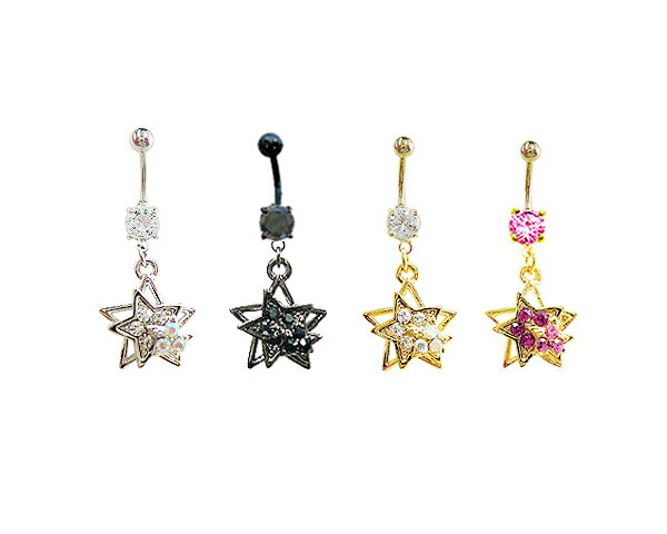14G3スター ボディピアス ヘソピアス へそピアス