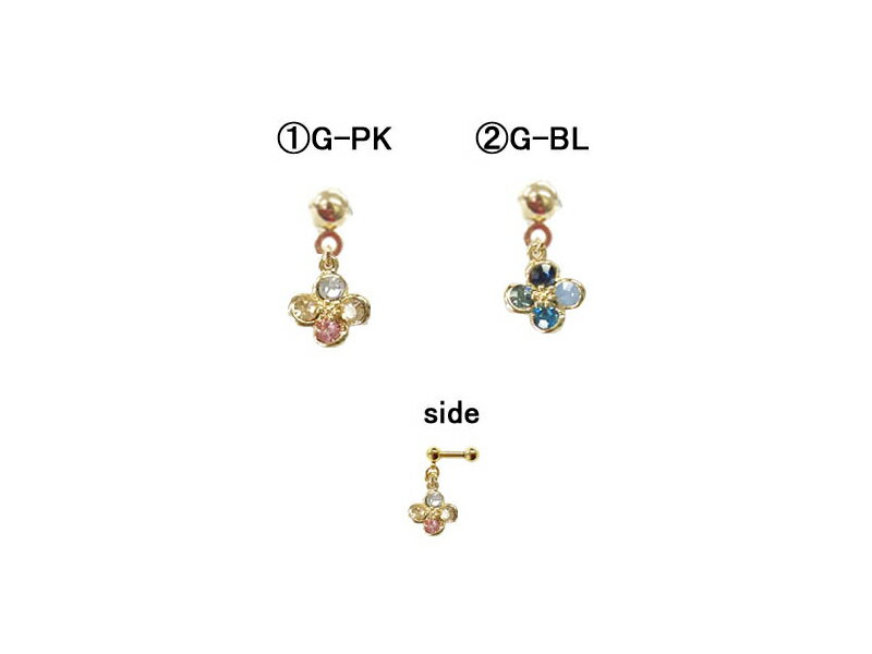 14G四葉の軟骨 ボディピアス 軟骨ピアス 耳ピアス 片耳ピアス