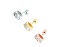 16Gトップワッカきらり ボディピアス 耳ピアス 軟骨ピアス 片耳ピアス