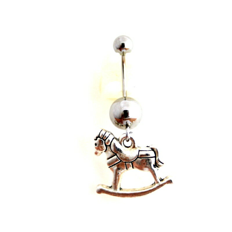 18G回転木馬バナナ 耳兼用ボディピアス ヘソピアス 耳ピアス