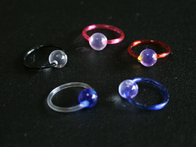 18G2色カラーリング 耳兼用ボディピアス ヘソピアス へそピアス 耳ピアス