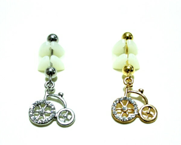 18Gサイクリング 耳兼用ボディピアス ヘソピアス 耳ピアス