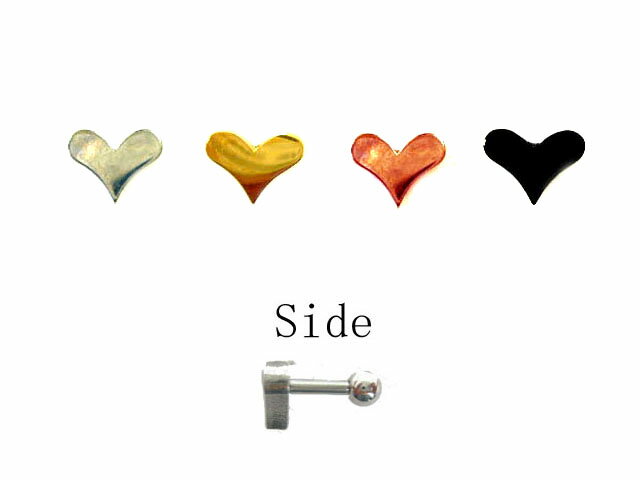 18G軟骨ハート ボディピアス 耳ピアス 軟骨ピアス 片耳ピアス