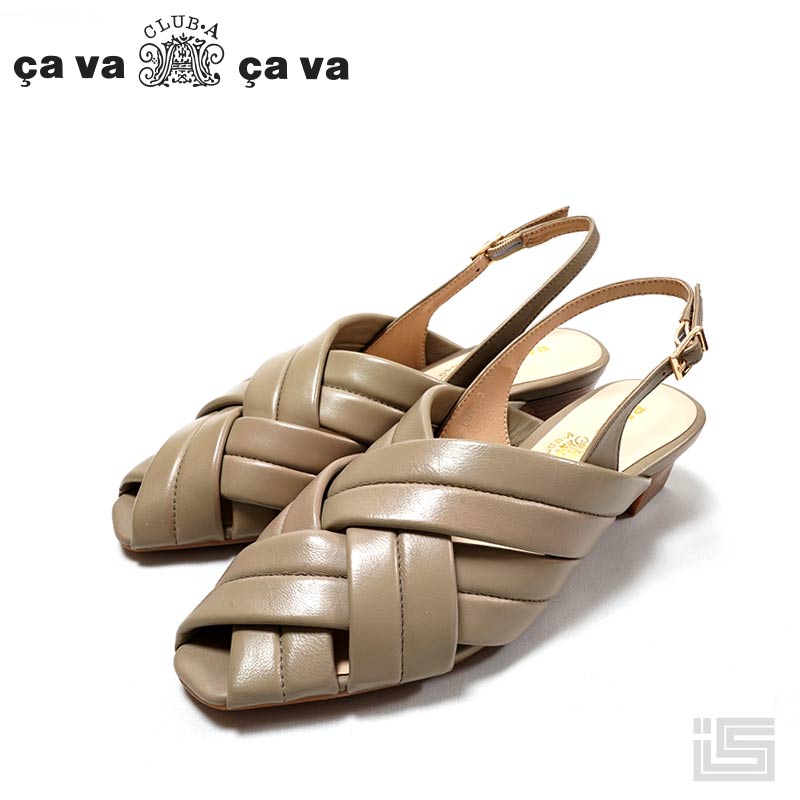 サヴァサヴァ ★ cava cava サヴァサヴァ7420079 Olive オリーブパデッドミュールサンダル レディース ふわもこクッション【50%】