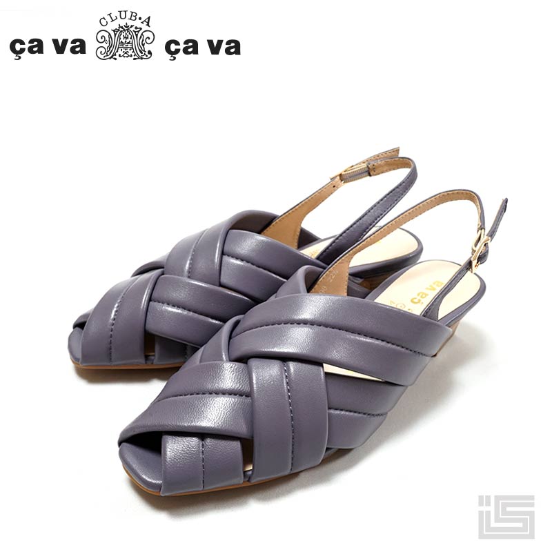 サヴァサヴァ ★ cava cava サヴァサヴァ7420079 Purple パープルパデッドミュールサンダル レディース ふわもこクッション【50%】