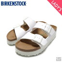 ■ BIRKENSTOCK ビルケンシュトックArizona アリゾナ White ホワイト ビーガンモデルダブルストラップ サンダル スライドサンダル Narrow 幅狭 1018581【23ss】 【comfort】正規品 レディースサンダル