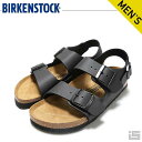 ■ BIRKENSTOCK ビルケンシュトックMilano ミラノ Black ブラック アンクルストラップ サンダル Regular 幅広 34791【23ss】 【comfort】正規品 メンズサンダル