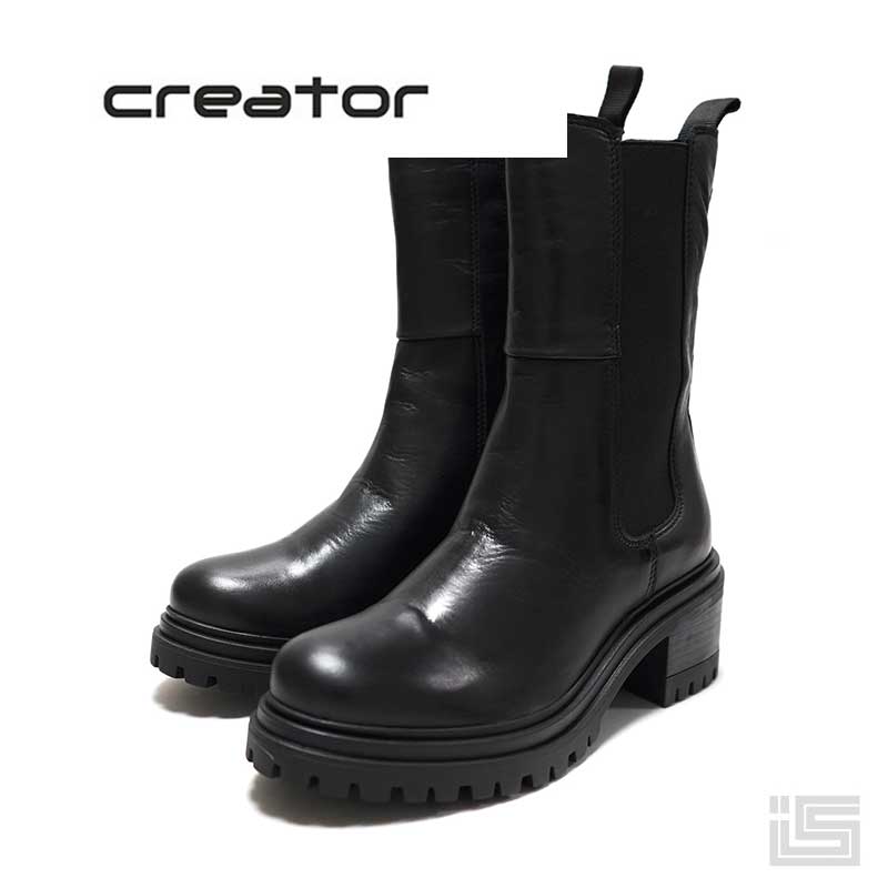 ◆ CREATOR クリエイター B-3294 Black ブラック 黒 長めのサイドゴア ショート