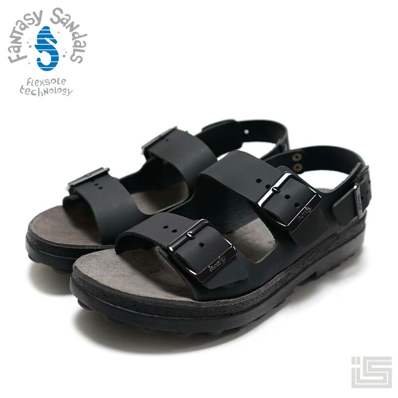 ■ Fantasy SandalsファンタジーサンダルS9046 Black ベルトストラップサンダル厚底サンダル インポート..