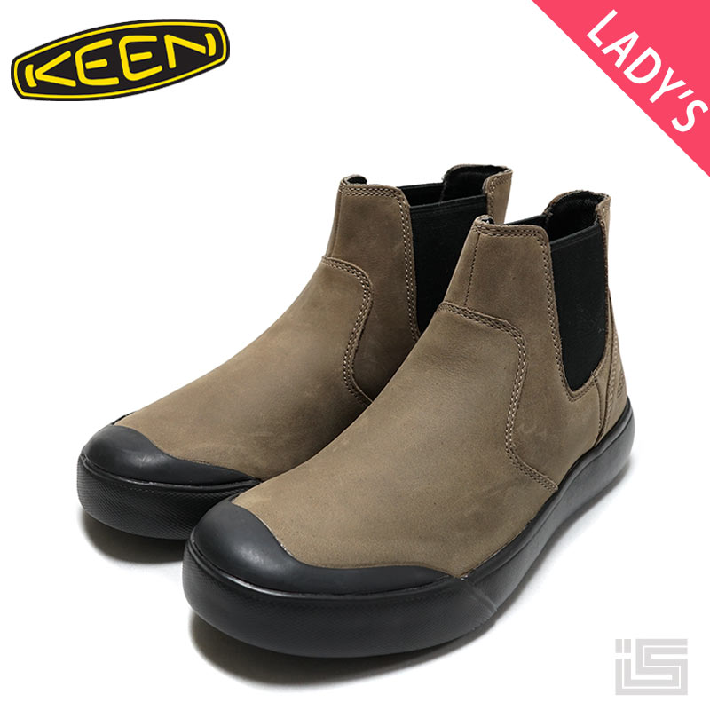 ■ KEEN キーンウィメンズ エレナ チェルシー ブーツ1027705 Oak軽量 スリップオン ブーツ レディース