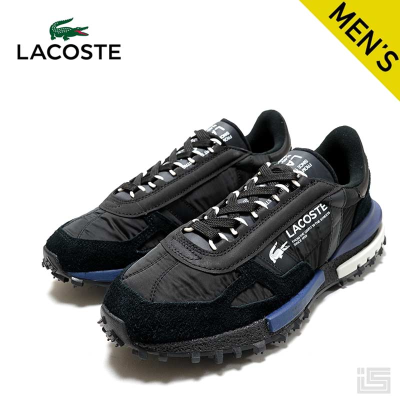 ■ LACOSTE ラコステ46SMA0123 Blackネームモチーフ グラフィックメンズ スポーティスニーカー 【正規品】 メンズスニーカー