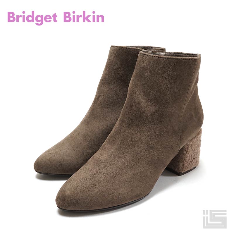 ブリジットバーキン [返品不可] Bridget Birkin 573003 Oak/s ボア巻きヒール ショートブーツ size 23.0cmブリジット バーキン ベージュ系【現品限り・展示品】