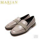 ■ MARIAN マリアン 23509 Grey グレービジュー付 ローファー スタッズ ドットモカ縫い スリッポン ラウンドトゥ レディース スペインブランド 正規品 