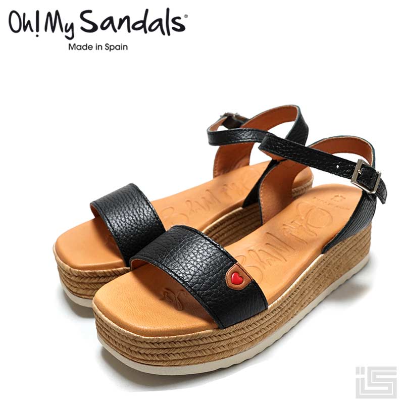 Oh! My Sandals I[}CT_Y5208 Black GXph[ U[  I[vgDT_ ANXgbv xg 23ssyKizXyC fB[XT_