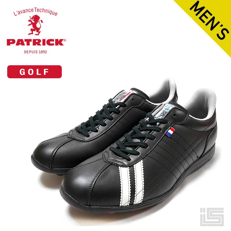 ■ PATRICK GOLF パトリック ゴルフSULLY-CUP/L_BLK G2231 Blackレザースニーカー メンズ 日本製 【正規品】 メンズゴルフシューズ　メンズゴルフシューズ 【父の日】【ギフト】