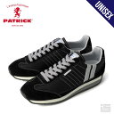 ■ PATRICK パトリック MARATHON マラソン942401 SPICE ブラック グレーラインナイロン ステアベロア 本革 レザースニーカー ユニセックス レディース メンズ 日本製 【24ss】【正規品】