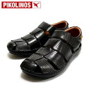 【再入荷】PIKOLINOS ピコリノス 06J-5433BLACK グルカサンダルつま先が隠れるサンダル かかとが隠れるサンダルメンズ レザーインソール 足裏...