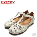 楽天イバラキヤ【new】 PIKOLINOS ピコリノス 655-0734 Ivoryフラワーモチーフ レザーカット ストラップパンプス ウェッジソール 厚底 レディース レザーインソール 足裏サラサラ かかとがズレない スペインブランド 【24ss】【正規品】【confort】レディース パンプス