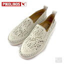【New Arrivals】PIKOLINOS ピコリノス W8D-3896 TENERIFE Ivory アイボリー レーザーカットデザイン スペインブランド インポートシューズ レディースシューズ レザースリッポン 【正規取扱品】 【25ss】(4)