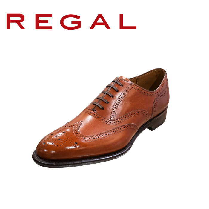 メーカー取寄 返品不可 REGAL リーガル 03DR-CD ウイングチップ BROWN レザーソール 革底 グッドイヤーウェルテッド製法 ビジネス 茶