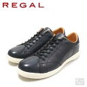 リーガル レザースニーカー メンズ ■ REGAL リーガル 57BL-AF Navyレースアップレザースニーカーアントワープ オンオフ ビジカジクラシックモデル コートスニーカー 軽量