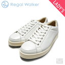 ■ REGAL WALKER リーガルウォーカーレディース HB74 White 白 ディアスキン カジュアルスニーカー ソフトレザー EEE 【日本製】【comfort】レディーススニーカー