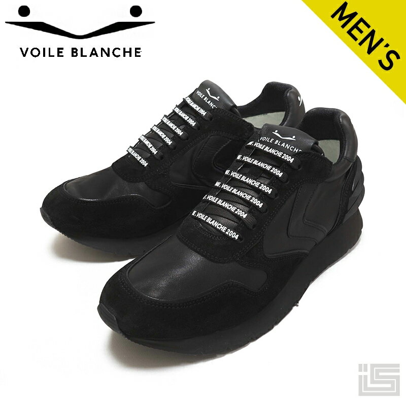 楽天イバラキヤ■ VOILE BLANCHE ボイルブランシェLIAM POWER 2015199-07 BLACK メンズ スニーカー ブラック オールブラック モノトーンリアムパワー 替え紐つき 【国内正規品】