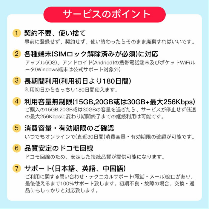 �ץ�ڥ���sim EASYSIM sim card docomo���� �ɥ��� 20GB 180�� ��������̵���� �ƥ��� �ޥ�����å�sim ����̵�� ���� ������ǽ�ʤ� �ǡ�������sim sim card ���ֱ�Ĺ��ǽ 20���� LTE�б� �ץ�ڥ��� Japan ����256Kbps