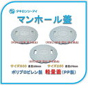マンホール 蓋 タキロン サイズ250 ポリプロピレン製軽量蓋(PP製)(2穴)(文字 雨水 車上禁止) 白(4)