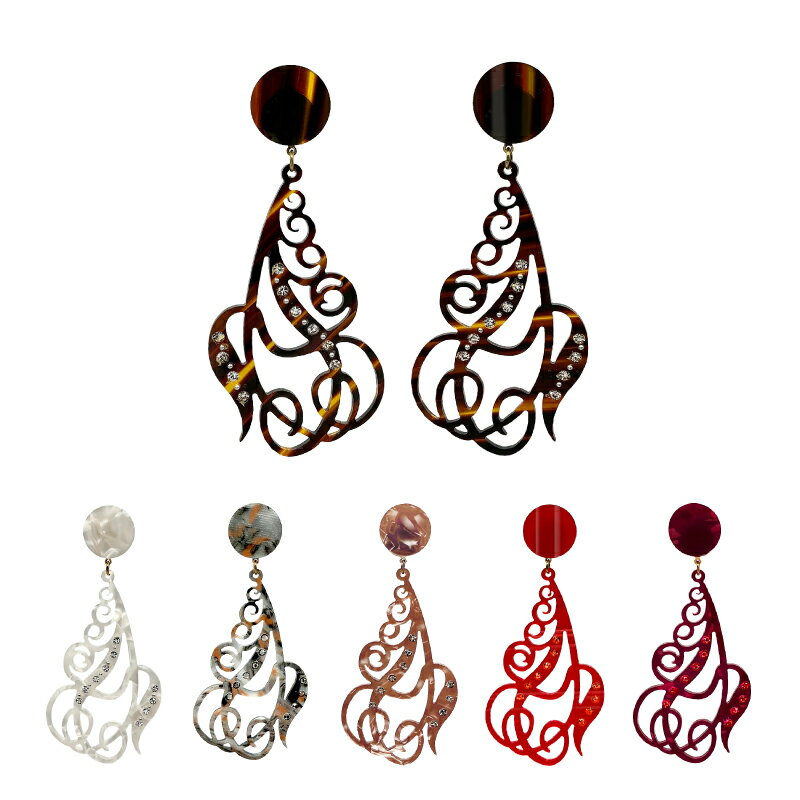 CPP7333　イヤリング・ピアス兼用〈全6色〉「1点のみメール便可」【フラメンコ用品】