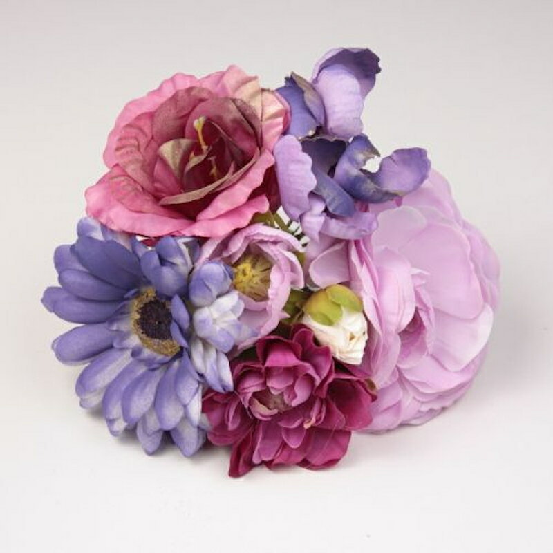 FF-42226 ブーケ型造花 パープル系【フラメンコ用品】フローレス お花 コサージュ