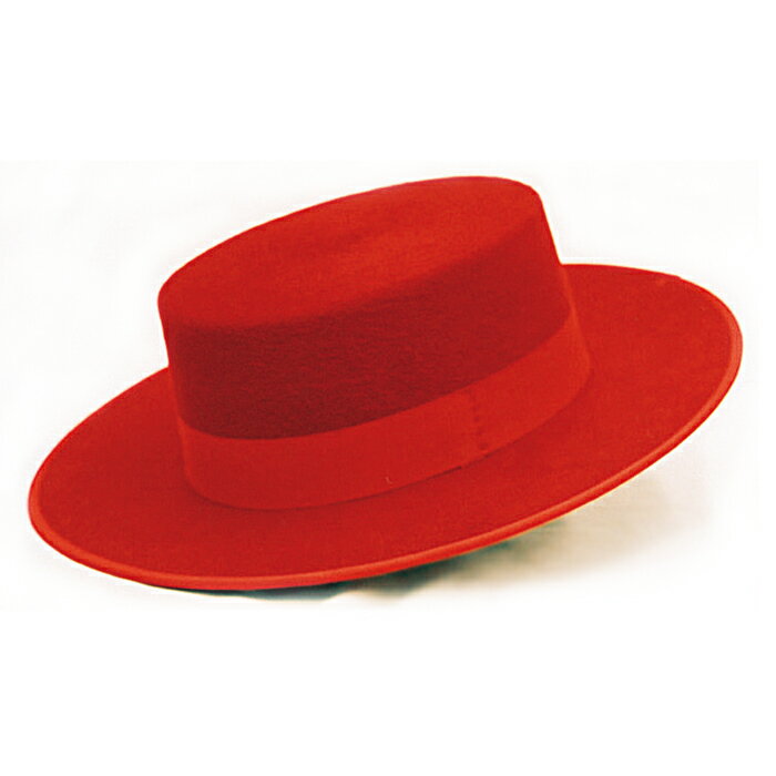 コルドベス/コロリード レッド 羊毛100％【フラメンコ用品】ISESA社製　帽子