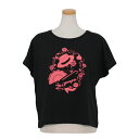 オリジナルドルマンTシャツ GUAPA ブラック/コーラル【フラメンコ用品】『1点のみメール便可』トップス 練習用 レッスンウエア