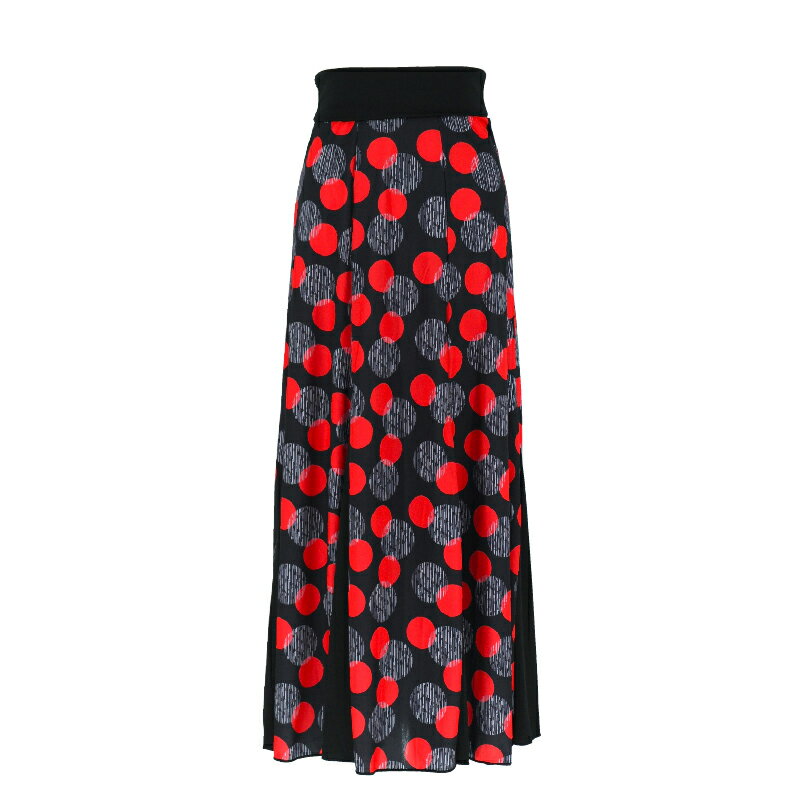 HDF-2102 マチ入りハイウエストスカート【J】【ファルダ】【フラメンコ】レッスン 練習用