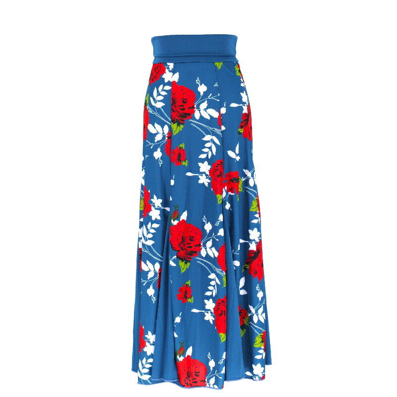 HDF-2102　マチ入りハイウエストスカート【M】【ファルダ】【フラメンコ】レッスン　練習用