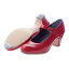 〈ドン・フラメンコ〉セミプロ・レッド革【靴】【フラメンコシューズ】サパトス　zapatos